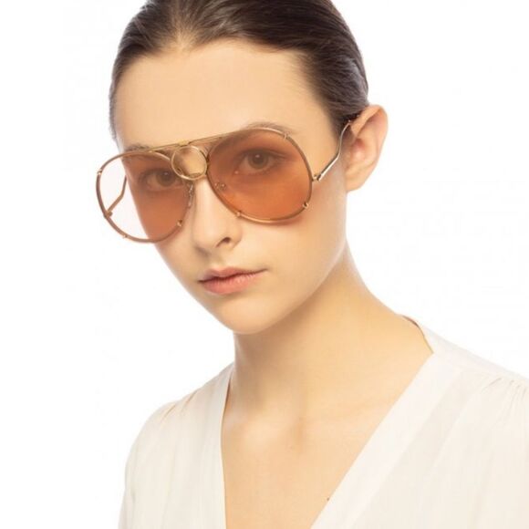 CHLOE Romie 59mm Semi-Rimless Aviator Sunglasses - Picture 1 of 8